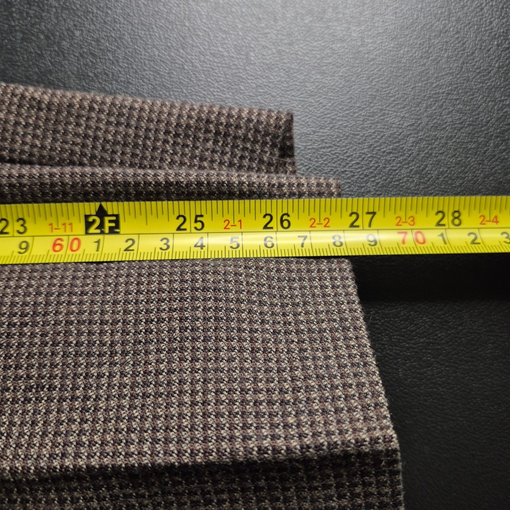 Harve Benard Petite 100% Wool Brown Houndstooth Pleated Dress Pants Size 14P - Picture 9 of 9